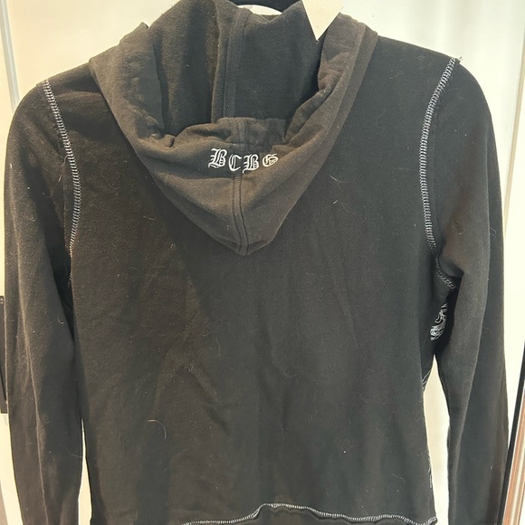 BCBG “hoodie. Black with silver design. - Picture 2 of 6